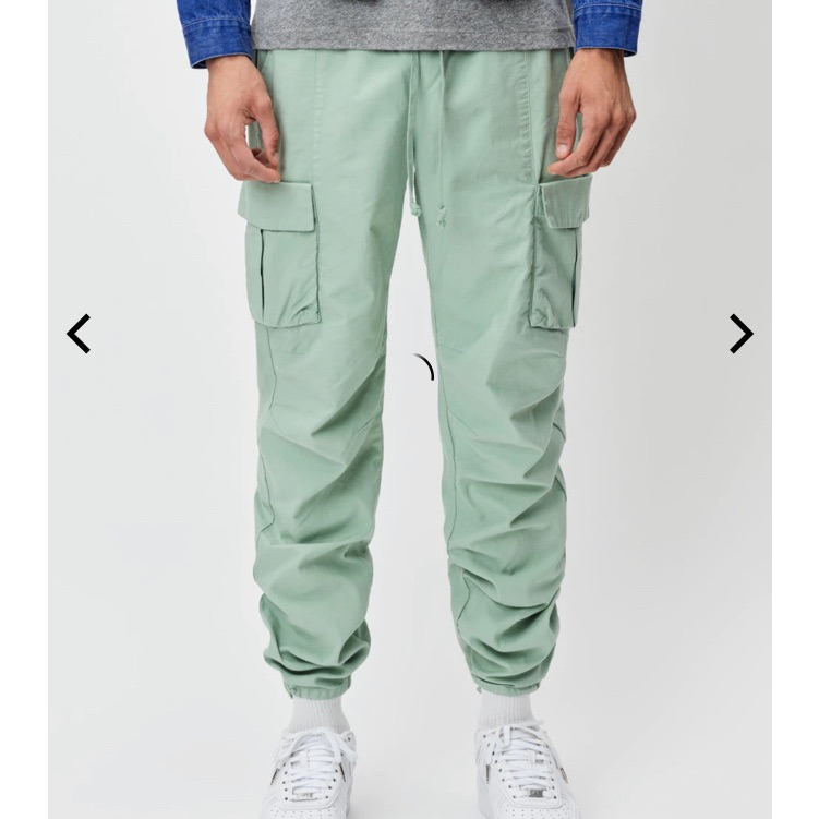 John Elliott Seafoam Sateen Cargo Sz Xl. Gently Worn.